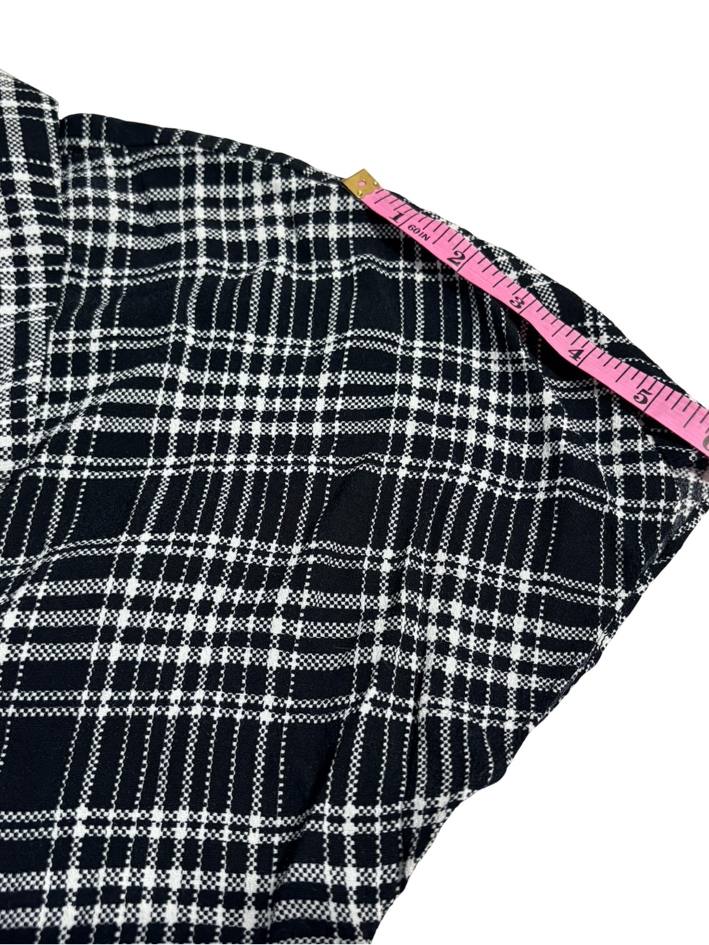 Aritzia Wilfred Free Plaid Tie Front Crop Blouse XXS - Picture 9 of 10